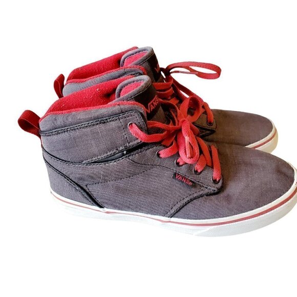 𝅺VANS HI-TOP DARK GREY SNEAKERS. US YOUTH SIZE 5 - Picture 5 of 12